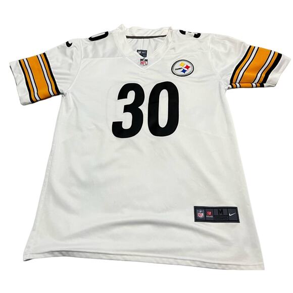 Pittsburgh Steelers James Conner 30 Football Jersey Mens Medium White STITCHED - Picture 1 of 8
